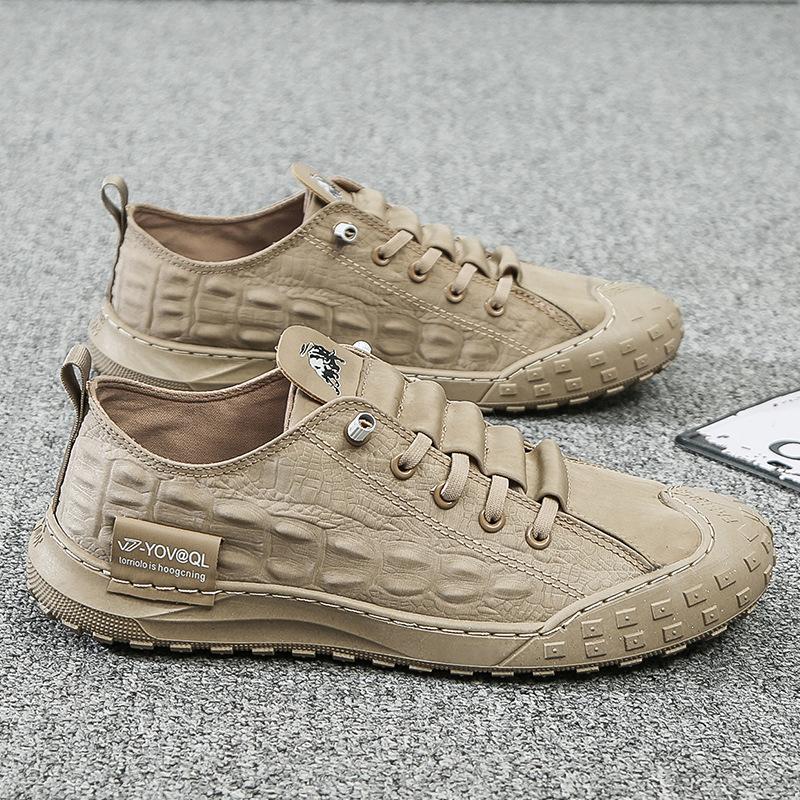 Crocodile Pattern Breathable Mens Sports Casual Shoes Comfortable Non Slip Walking Shoes for Travel Daily Outdoor Wear