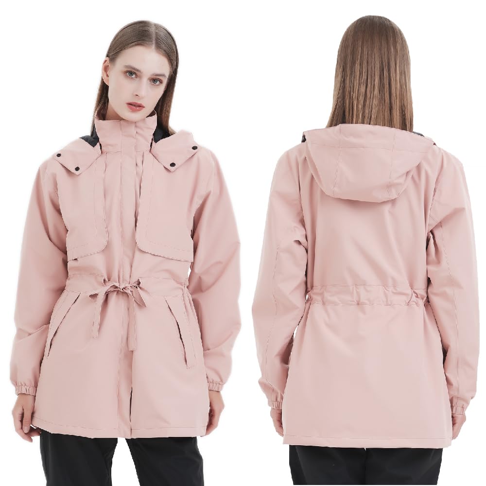 TopKylin Идеально подходит для активного отдыха и велоспорта Женский дождевик, Дождевая одежда, Ветровка, Водонепроницаемый, Дышащий, Легкий, Активный отдых, Гольф, Поездки на работу,