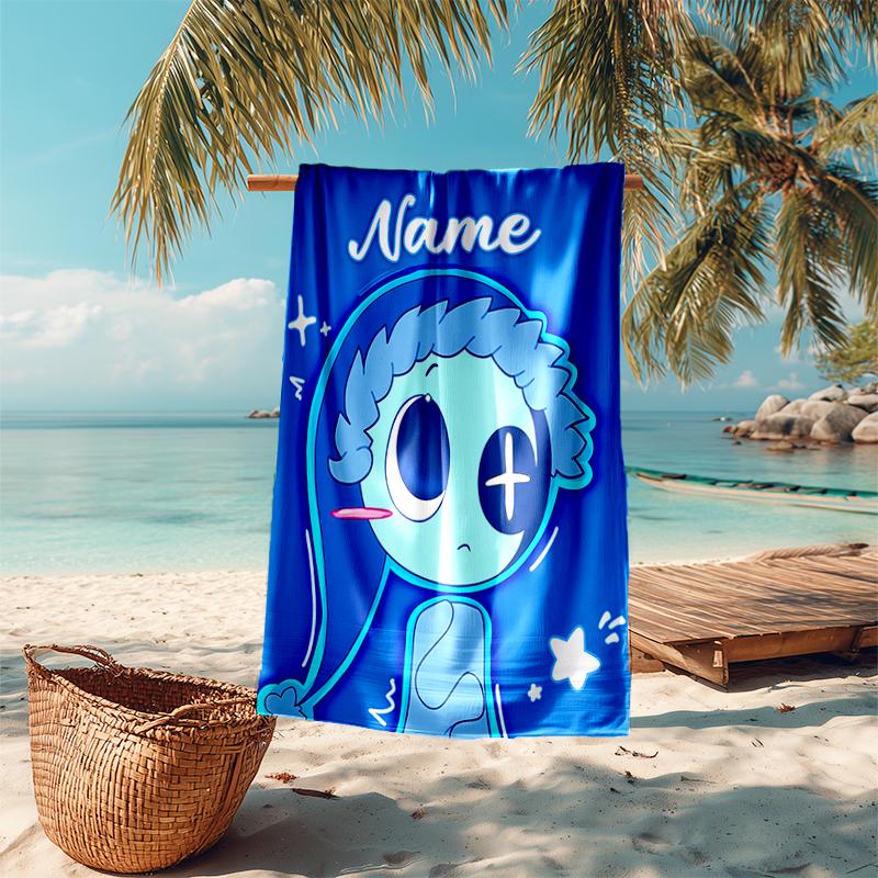 Personalized customized proof beach towel with game Dandy's World pattern - soft, absorbent, quick-drying, perfect swimming, camping&bathing