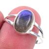 Натуральный Лабрадорит Драгоценный Камень Ручной Работы 925 Пробы Цельное Стерлинговое Серебро Кольцо Размер 9 g2D82