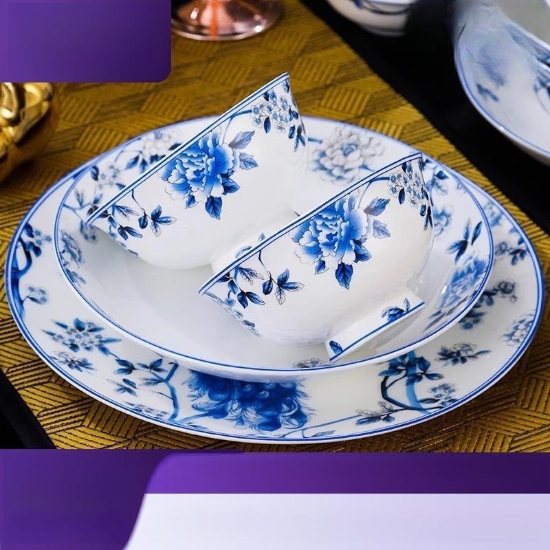 Фарфоровый обеденный сервиз ZISIZ Jingdezhen