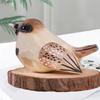 Colorful Bird Ornament with Wood Base Handmade Engraving Process Crafts Art Healing Bird Carving Decoration Feather Animal Model Adult Sex Wear
