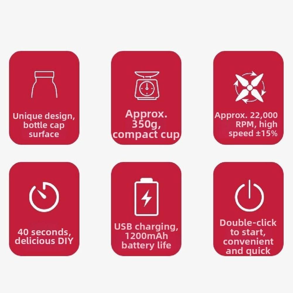 420 мл Электрический фруктовый блендер Ручные соковыжималки Бутылка Практичный смузи-мейкер Домашнее использование