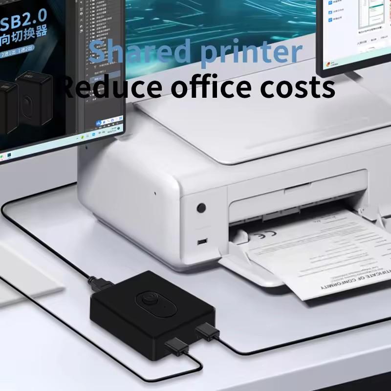 KVM-переключатель USB 3.0 USB-хаб 1x2/2x1 Переключатель USB3.0 Переключатель Общий контроллер Разветвитель для ноутбука Компьютера Принтера Клавиатуры Мыши