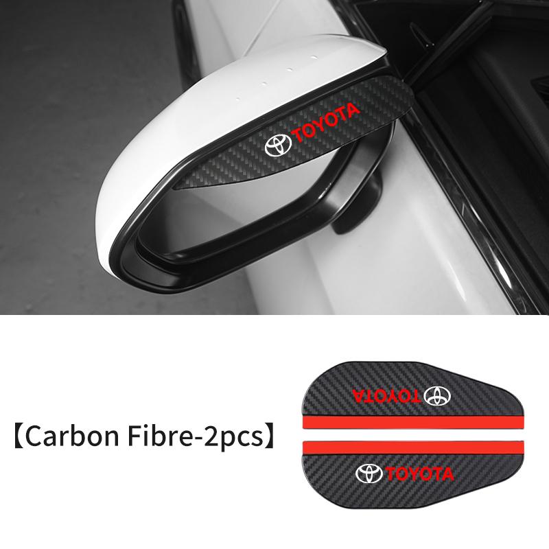AACT1 2PCS Car Rearview Mirror Rain Shield Stickers Rain Eyebrow For Toyota Corolla Yaris Camry Prius RAV4 CHR Hilux Aygo Accessories