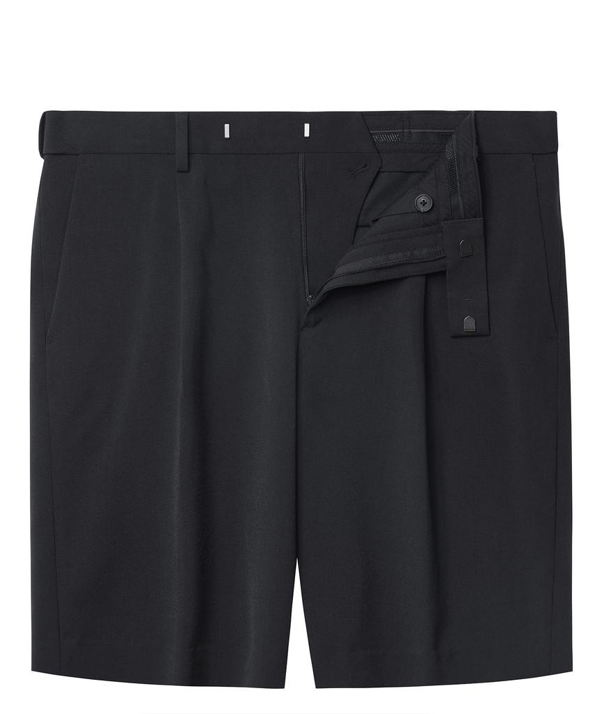 MUSINSA STANDARD Lightweight Hidden Banding Half Slacks [Dark Gray]