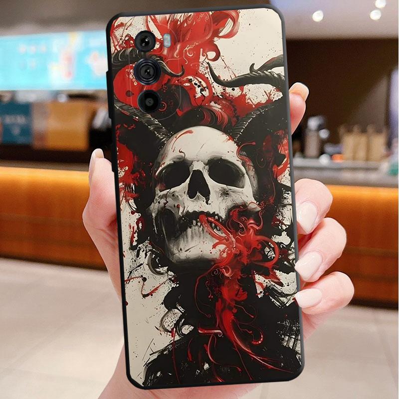 Чехол для телефона Motorola Edge 50 40 Pro 60 50 40 30 Ultra Neo Fusion Moto G Play G Stylus G Power G Skull Art