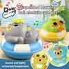Electric Ball Blowing Toy Cartoon Elephant Turtle Shape Wind Suspension System Interactive Baby Toy with Lights Music
