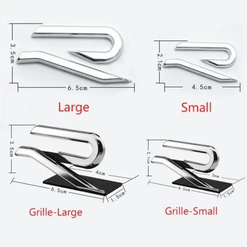 ARTNE1 Metal for Volkswagen VW Golf 8 R LINE Beetle Passat Tiguan Jetta Car Front Grille Emblem Stickers Rear Trunk Side Badge Decals