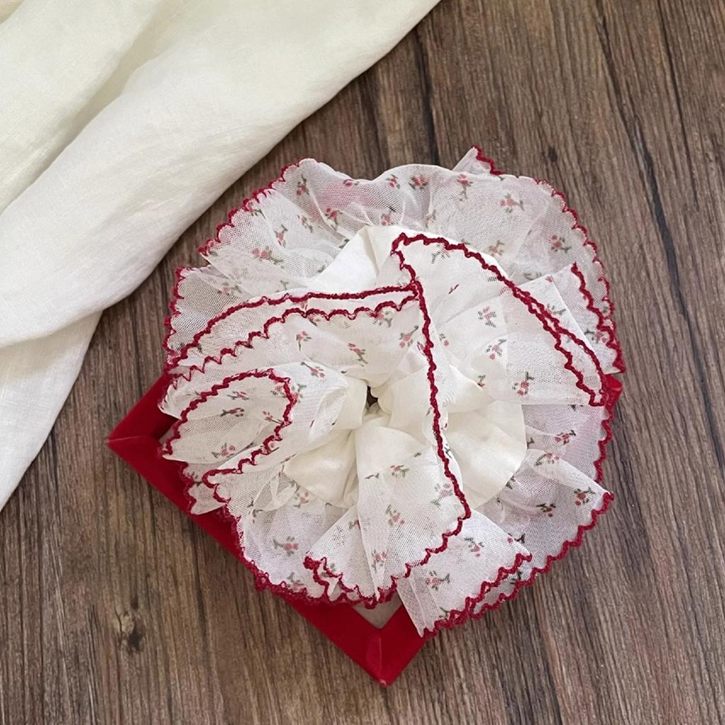 Lace Hair Scrunchies Thick Oversized Hair Scrunchy Elegant Hair Rope Scrunchy Women Ponytail Holder