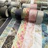 3 рулона в коробке Золотая фольга с цветочным узором DIY Декор для дневника Ручная запись Коллаж Декорация для подарка Ручная работа Декоративная лента