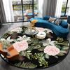 3D Flower Round Carpet Living Room Decoration Floor Mats for Home Bedroom Anti-SlipPlayroom Decor Rug Non-slip Mat