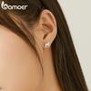 BAMOER Flash Lightning Stud Earrings 925 Sterling Silver Girl Opal Jewelry Pendientes Brincos