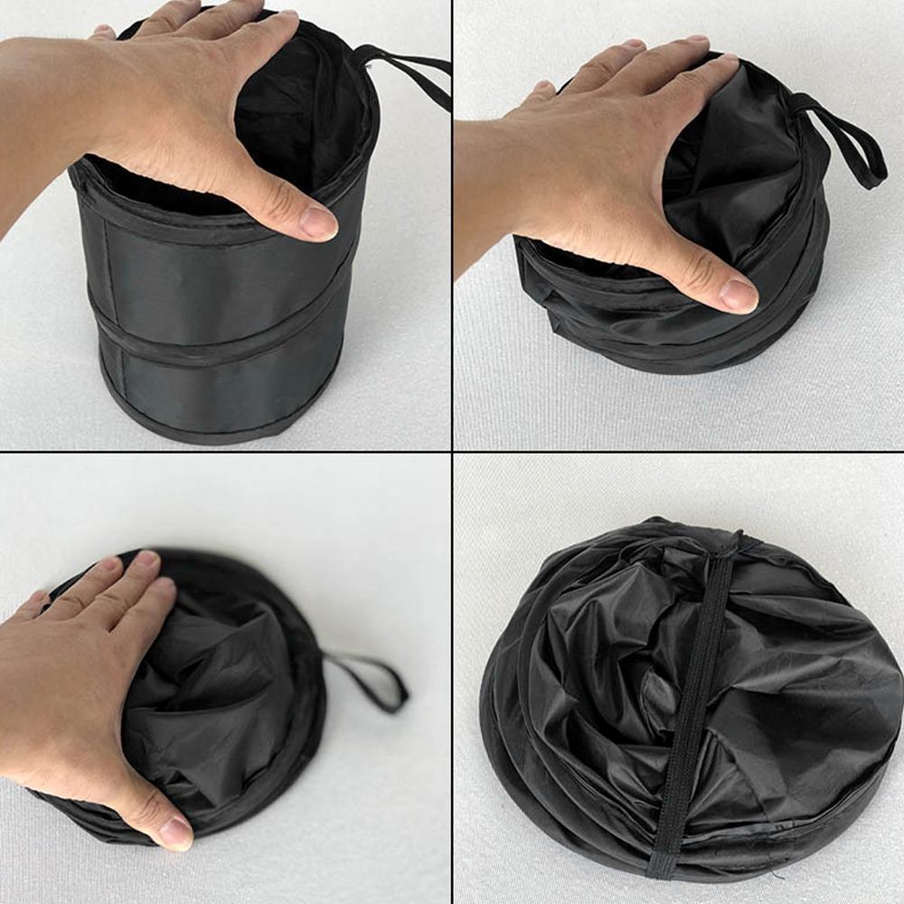 2pcs Hanging Hook Trash Bin Foldable Storage Bucket Universal Car Trash Can  Office