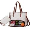 Cross-Border New 2-in-1 Handbag Women's Insulated Lunch Bag Large Capacity Combination Bag Crossbody Laptop Bag Tote Bag