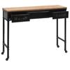 Table console vintage en MDF et bois de sapin - VIDAXL - 100 x 33,5 x 80 cm - Noir - Lot de 4