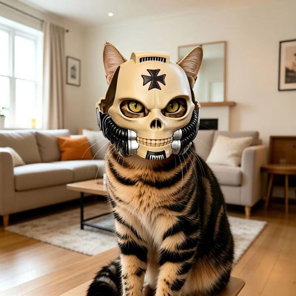 Retro Style Cat Shaped Ornament Gothic Style Cat Helmet Cool Gothic-style helmet New Arrival