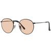 RB3447 Round Metal Black Size Casual Ray-Ban Sunglasses, Frame/Pink Lens, 50, Unisex,