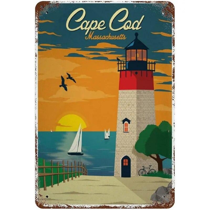 New York Paris Great Wall World Famous Building Metal Tin Signs Posters Plate Wall Decor for Bars Man Cave Cafe Clubs Home