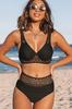 Two-piece swimsuit, black bikini set, top and bottom, shaping size M Two-piece swimsuit, black bikini set, top and bottom, shaping size XL