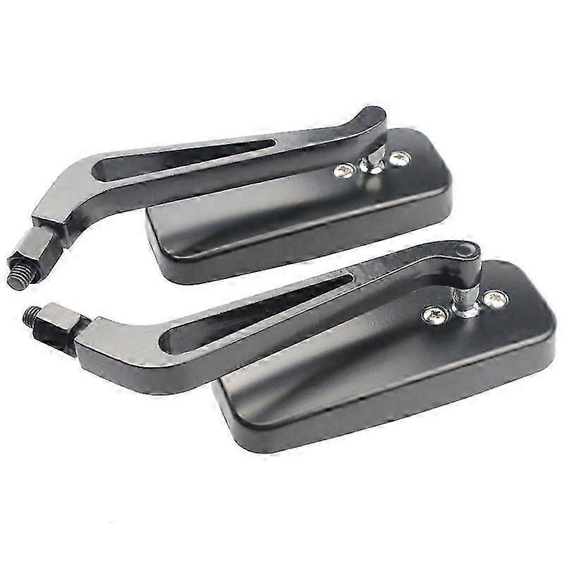 Black convex rearview mirrors for Harley with 10mm frame