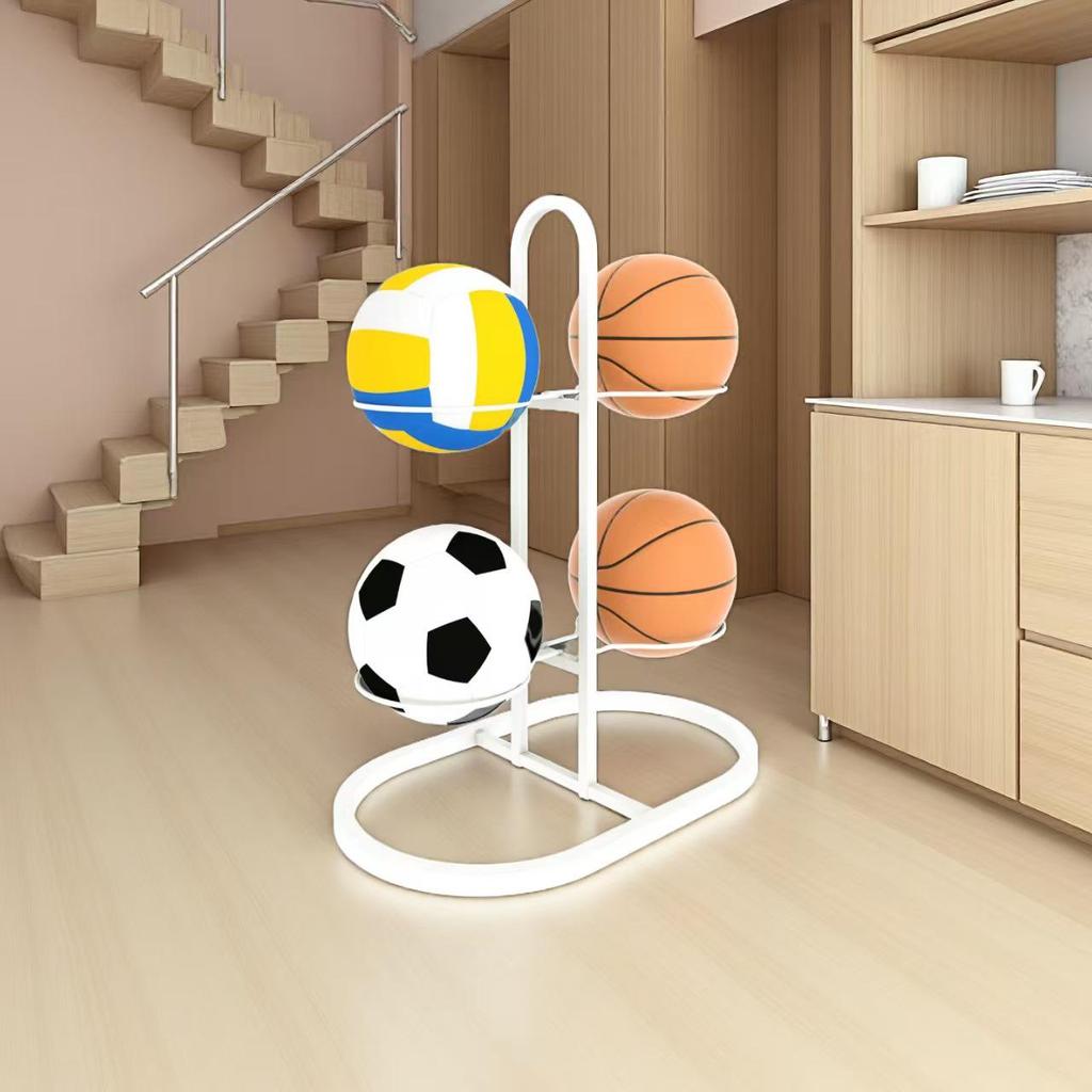 Nail-Free Sports Ball Storage Rack for Basketball, Volleyball, and Children's Basketball Hoop