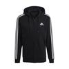 Men's Essentials 3 Stripes Fleece Full Zip Hoodie