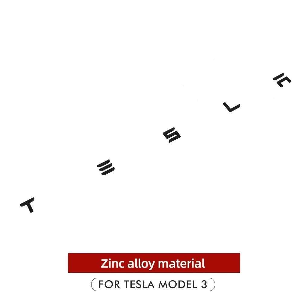 ALJ1 SpaceX Letters Sticker For Tesla Model 3 X Y S Tail Letter Label Emblem Car Accessories Stickers Logo Emblems Zinc Alloy SPACEX
