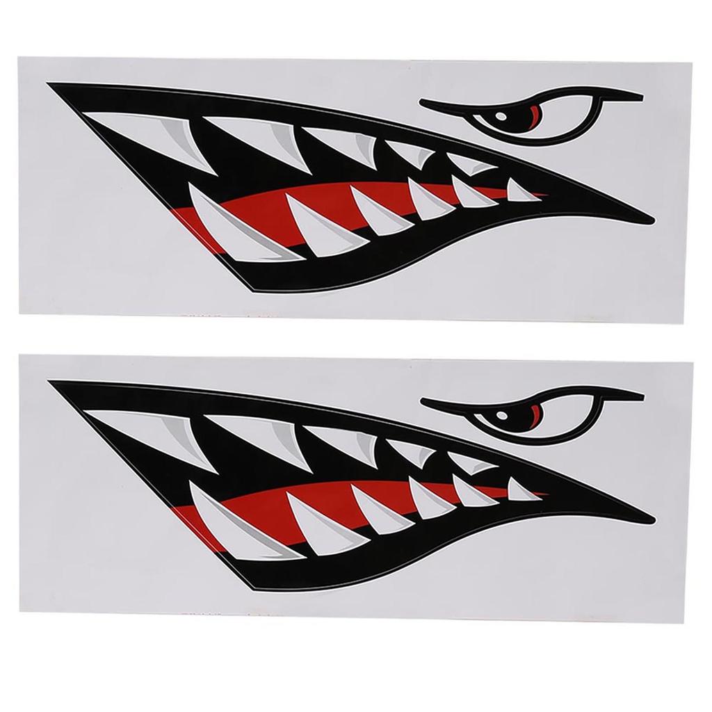 2 шт. Водонепроницаемая DIY Смешная наклейка-декаль с пастью акульих зубов для автомобиля, каяка, лодки, грузовика, украшение