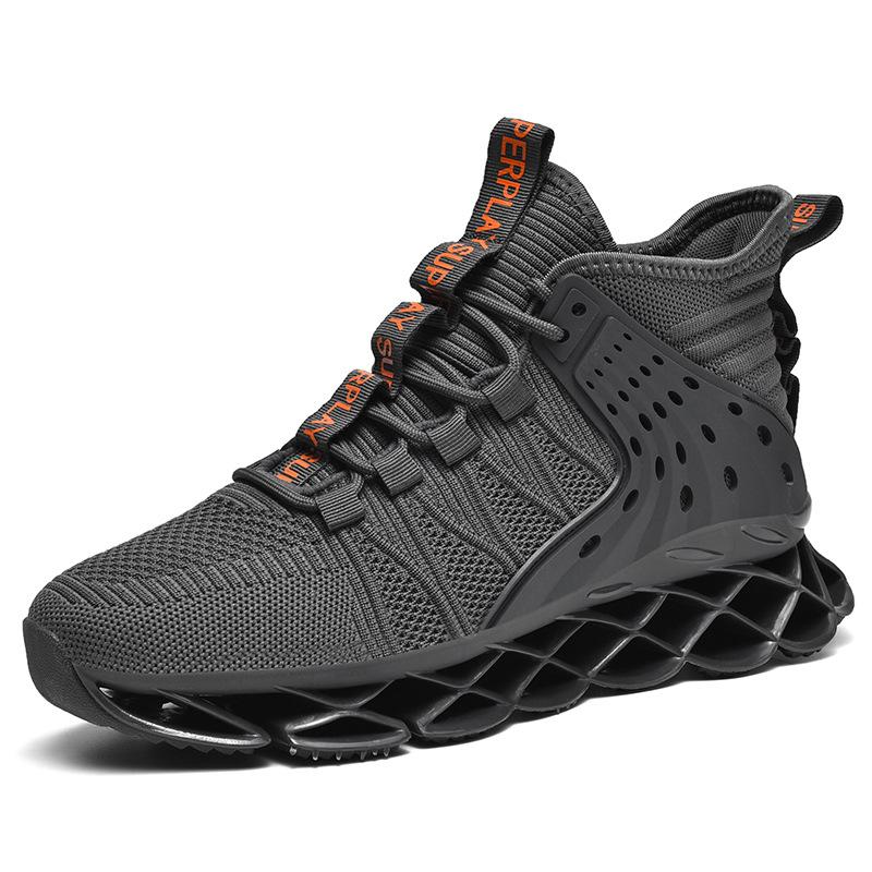 Большого размера весенне-летние новые уличные универсальные кроссовки с лезвиями спортивные мужские дышащие кроссовки для бега с верхом из мушиной вязки