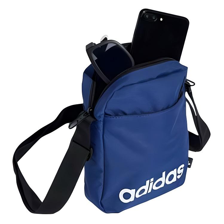 Adidas Solid Color Simple Large Capacity Polyester Shoulder Bag Unisex Shoulder Bag Blue IN6128