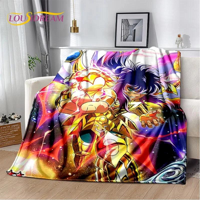 Мультфильм Saint Seiya 3D Ретро Аниме HD Мягкие Одеяла, Сохраняющие Тепло Фланелевые Пледы для Пикника Кровати Дивана Дома Спальня Подарки Дети
