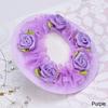 Women Girl Bun Cover Snood Hair Net Hair Nets Latin Ballet Dance Crochet Snoods Accessories With Flower