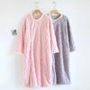 2025 New Autumn/Winter Women's Flannel Sleeping Skirt Long Sleeve Thickened Warm Long Style Loose Sleeper Robe Home Clothing