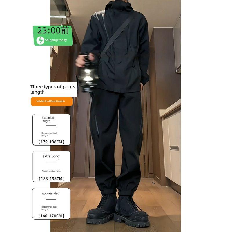 Спортивные повседневные брюки софтшелл прямого кроя, удлиненная версия для высоких мужчин, стильные и изысканные брюки-джоггеры карго