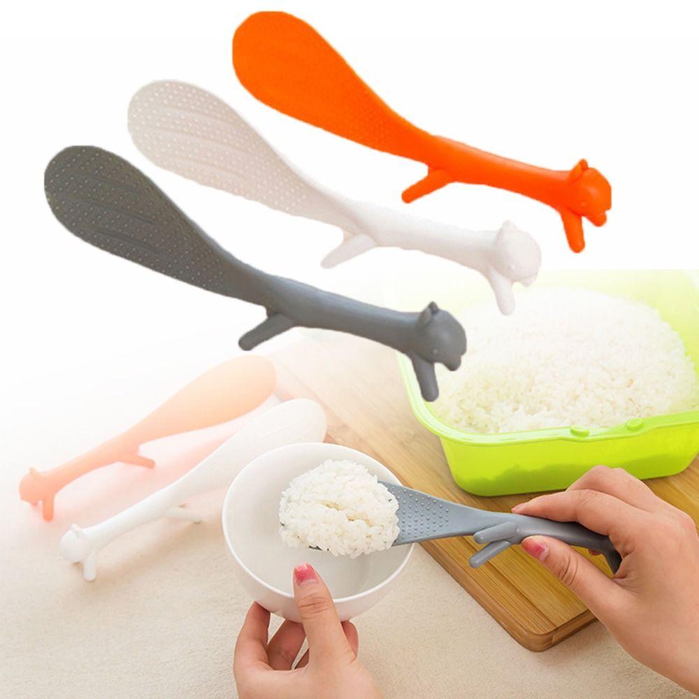 Can Stand Squirrel Shaped Ladle Lovely Meal Spoon Kitchen Supplie Rice Scoop
