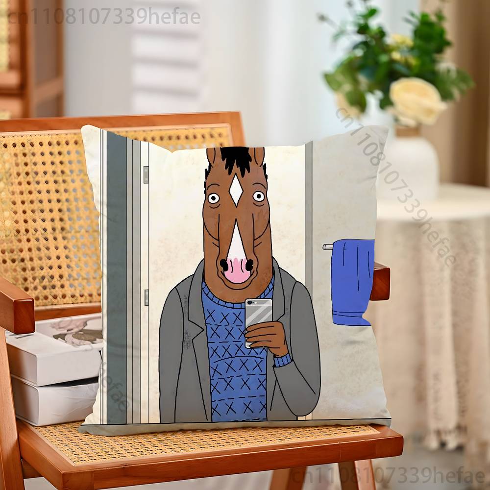 BBoJack HHorseman Pillow Cases for Bedroom Living Room Sofa Home Decor Polyester Cushion Cover with Zipper