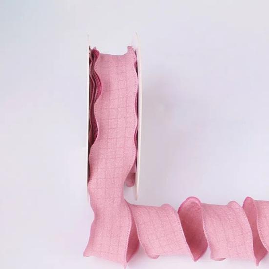 Yousheng 1 рулон 900x2,5 см Лента с оборками DIY Шитье Цветок Свадебные букеты Рождественская подарочная коробка Упаковочная декоративная лента Однотонная полиэстеровая плиссированная