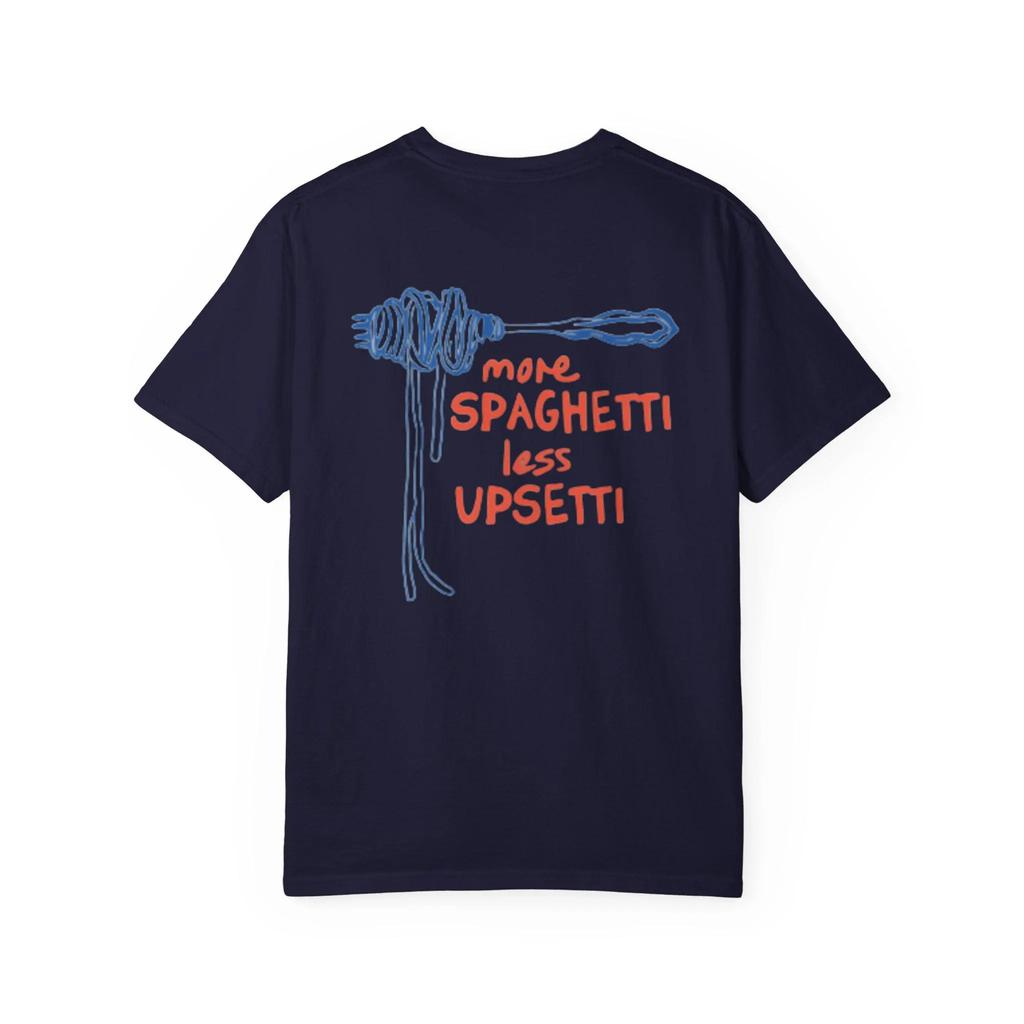 More Spaghetti Less Upsetti Tshirt Forkful Of Pasta Illustration Highquality Tshirt Fashion Trend Casual And Comfortable