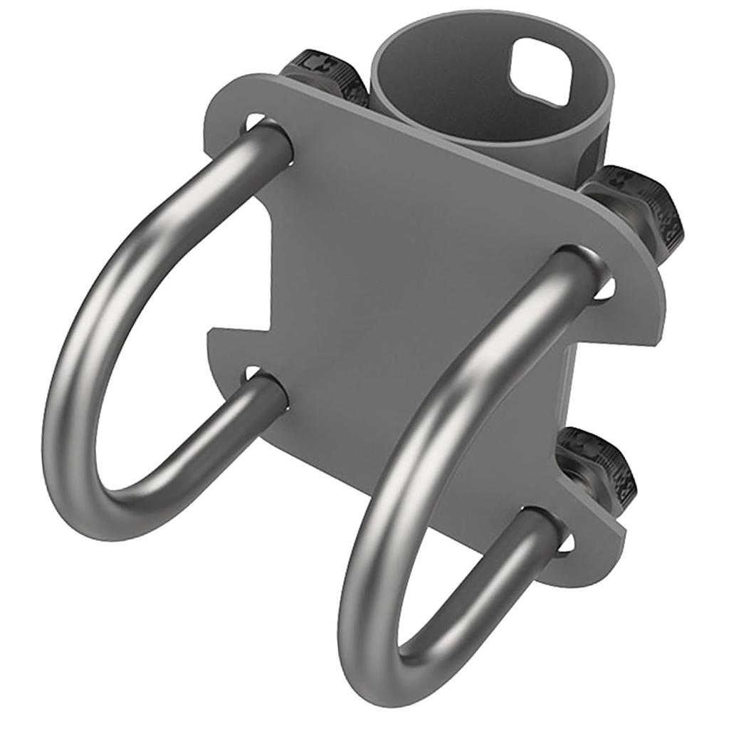 Aerial Mast Pipe Bracket Stainless Steel 30mm To 50mm Adjustable U Shape  Mounting Bracket Po