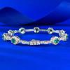New S925 Silver Green Fairy Bracelet for Daily Classic Fashion Versatile High End Wedding Jewelry