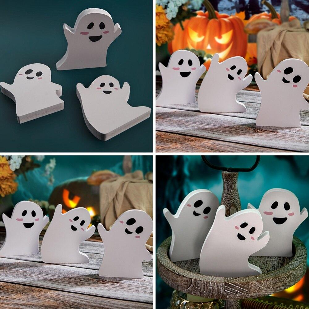 Halloween Horror Ghost Crafts Home Desktop Decoration Ornaments Ghost Three-Piece Set