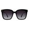 Suzy Levian Women S Black overSize Square lenS Silver Accent SunglaSSeS Black