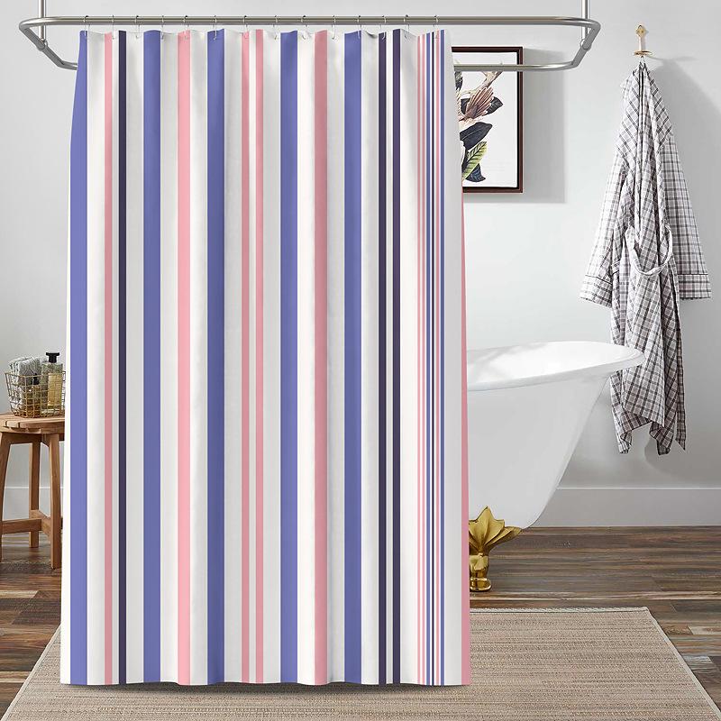 Bathroom Thickened Waterproof Curtain Mildew Proof Shower Curtain Shower Partition Curtain Shower Curtain Bathroom Curtain Free Perforation