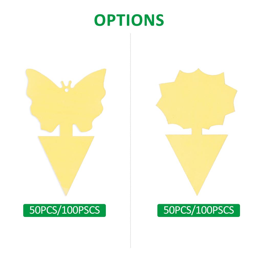 50 шт. липкая ловушка для насекомых двусторонняя липкая ловушка для летающих насекомых в помещении и на открытом воздухе комнатные растения летающая бумага