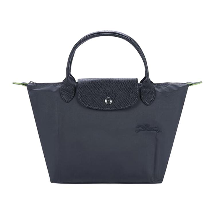 LONGCHAMP Le Pliage Green Eco Friendly Canvas With Leather Tote Dumpling Bag Handbag Small Women's Graphite Gray 1621919P66