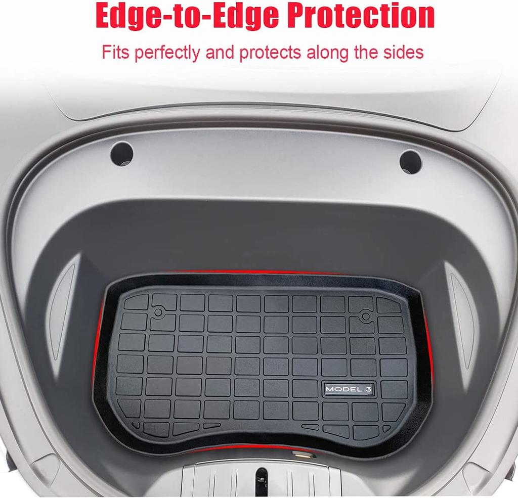 2024 New Car Front Trunk Storage Mat For Tesla Model 3 Car Accessories Cargo Tray Trunk TPE Waterproof Pads Model 3 2017-2024