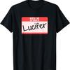 Hello My Name Is Lucifer Funny Halloween Devil Costume Tee