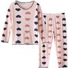Весенне-осенне-летние пижамы для девочек, детская домашняя одежда, детский костюм с рукавами три четверти, комплект из двух предметов с кондиционером