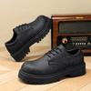 Европейская станция хай-энд нишевый дизайн большой размер черные повседневные дерби 2025 весна спортивная платформа обувь с большой головой